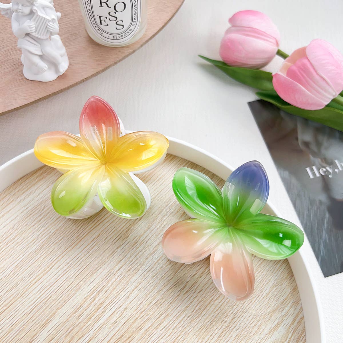 Colorful high-end floral hairpin clipper