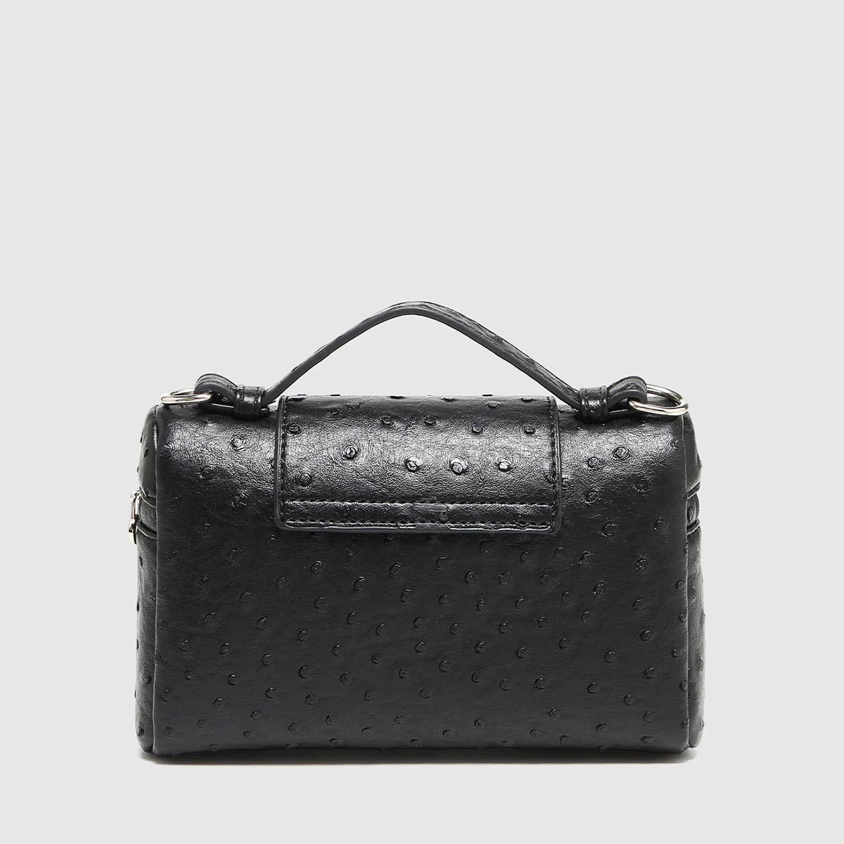 New Ostrich Texture Boxy Chain Shoulder Bag_CWAB5719