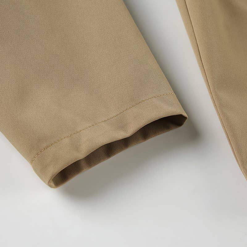 STAND COLLAR BUCKLE CARDIGAN LOOSE CASUAL COAT