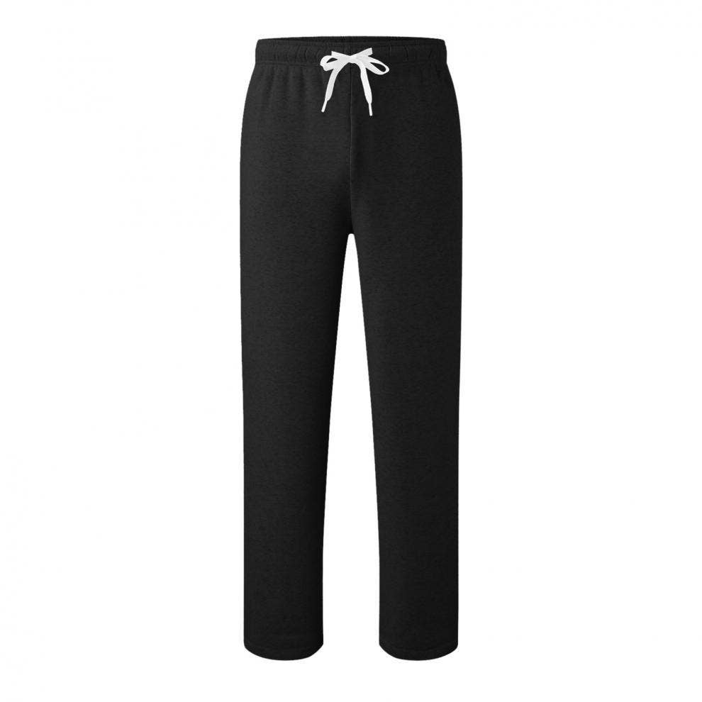 Side pocket straight-leg thickened sweatpants