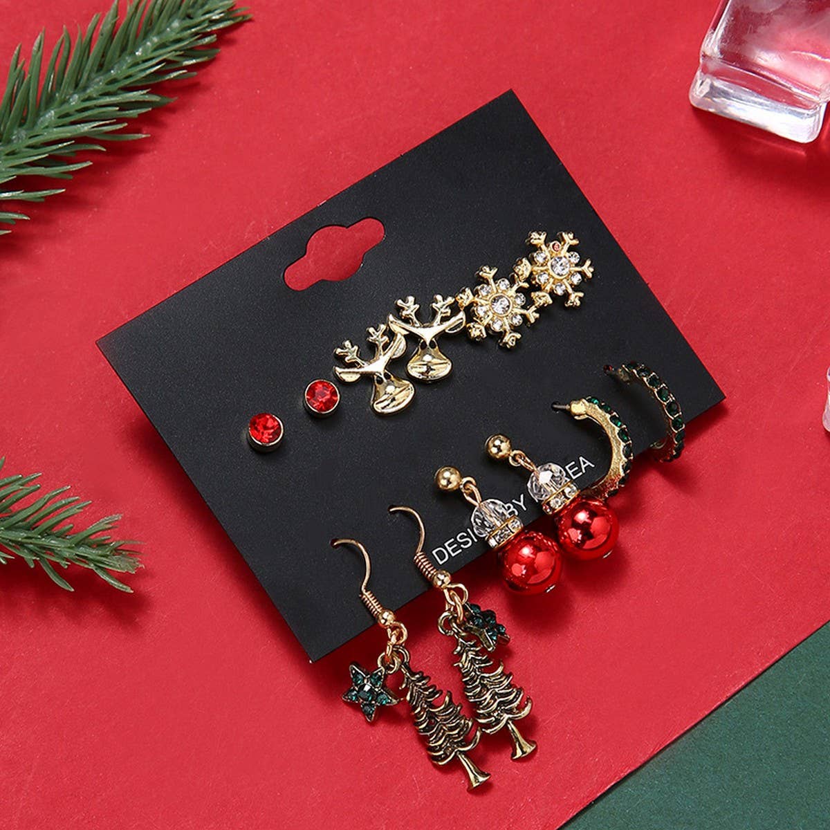 CHRISTMAS FASHION SWEET ALLOY EARRINGS JEWELRY SET