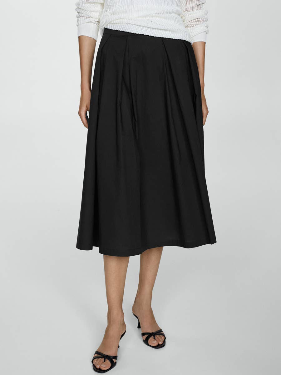 PLEATED SKIRT ELEGANT HIGH-WAISTED ZIPPER SKIRT