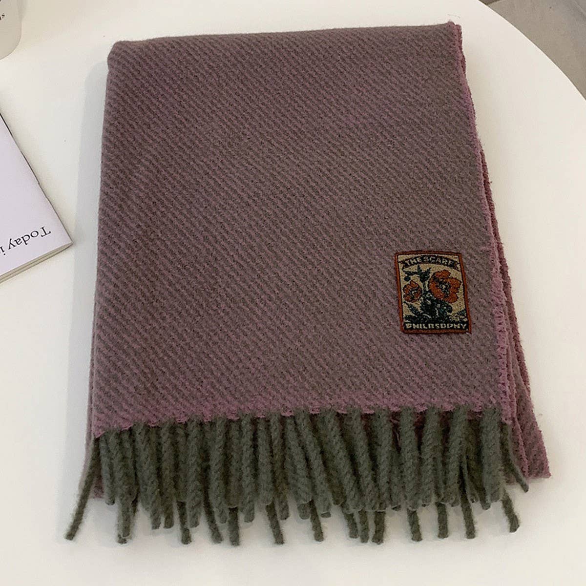 Winter Solid Acrylic Blend Scarf ? Neckwarmer