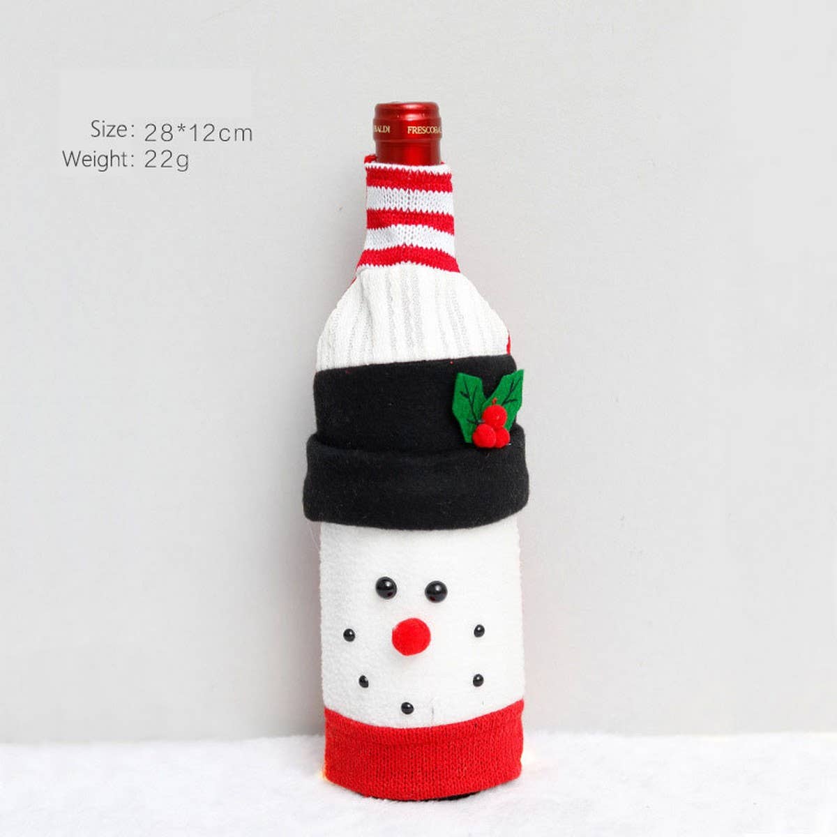 Fleece Reindeer Wine Bottle Cover Christmas_CWAJE05399