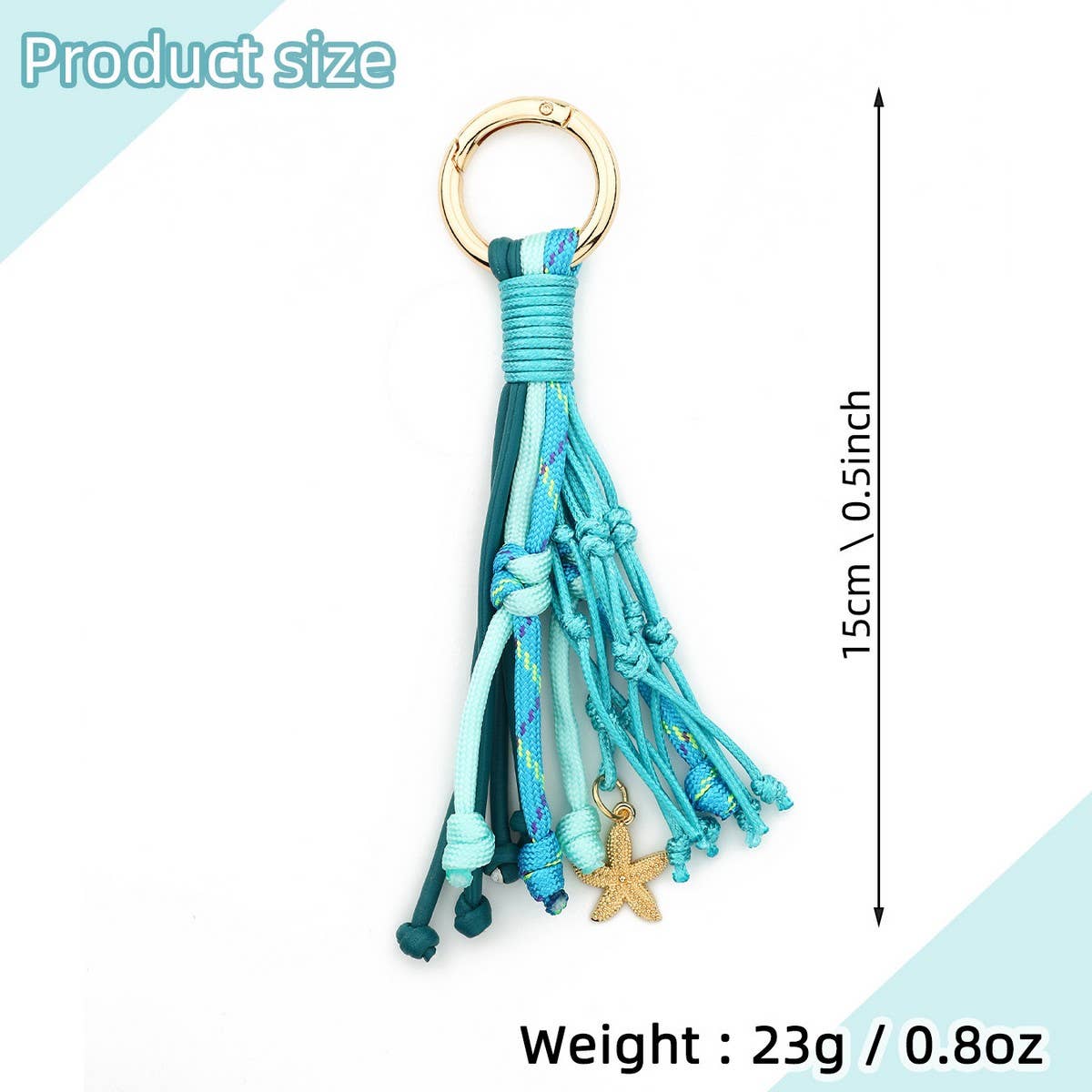 Women¡¯s Leather Tassel Bag Charm with Keychain_CUAB00437