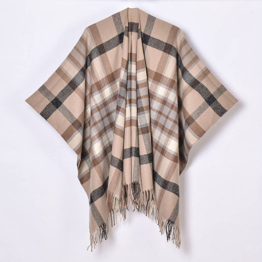 Reversible Plaid Faux Cashmere Scarf ? Winter Wrap