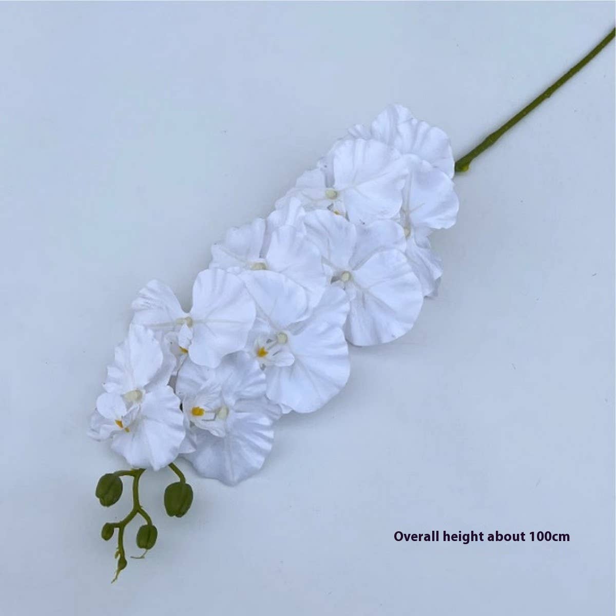 Vintage 9-Head Silk Butterfly Orchid Stem