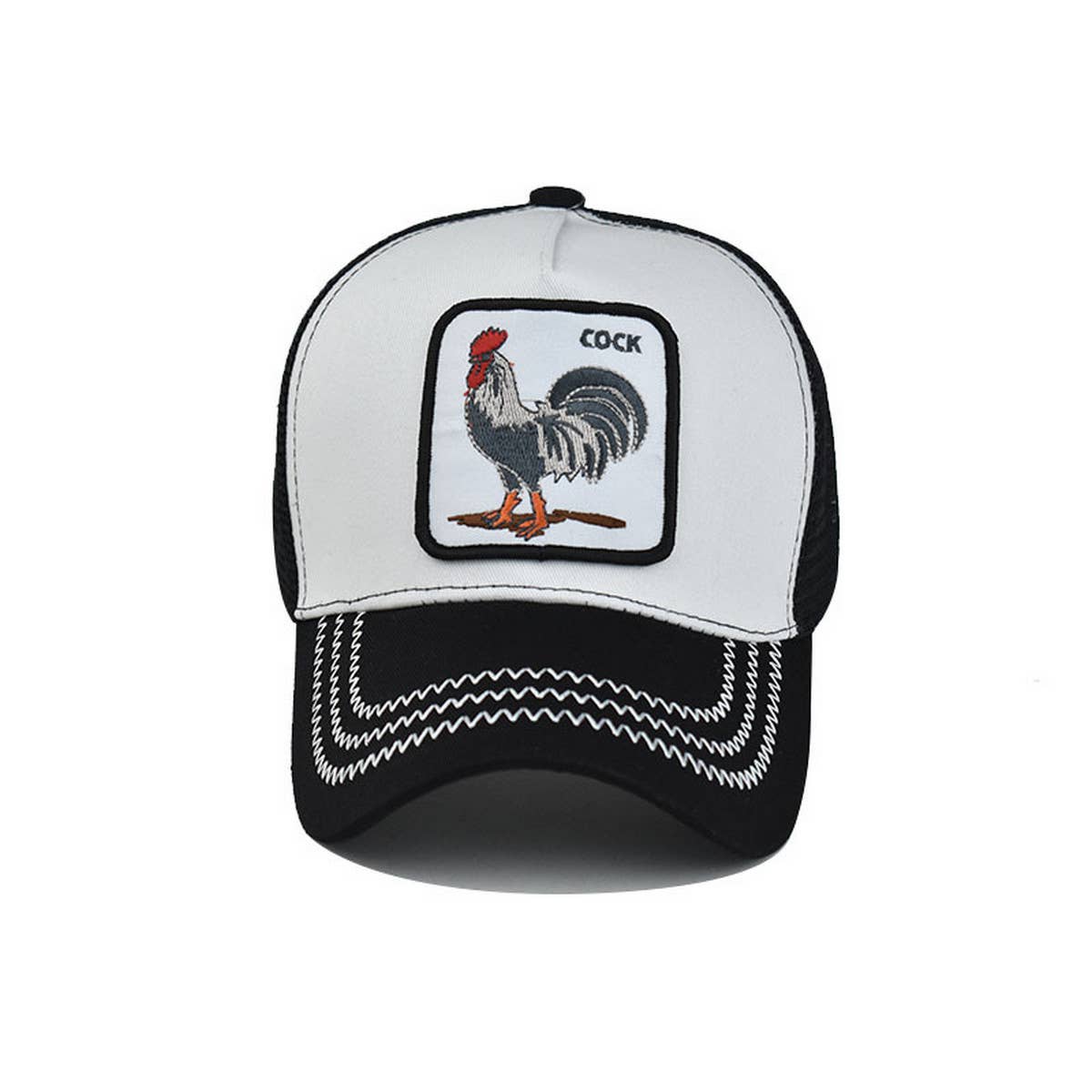 NEW ANIMAL EMBROIDERED BREATHABLE MESH TRUCKER HAT_CWAH1357
