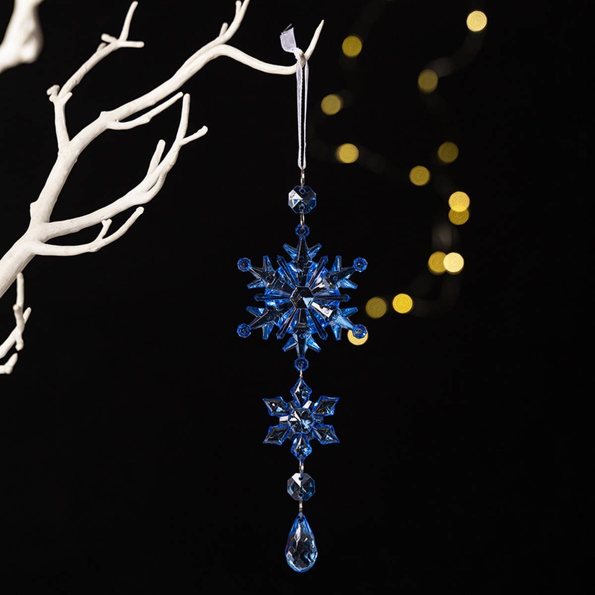 CWMM10181_CLEAR SNOWFLAKE AND COLORFUL ICICLE ORNAMENTS