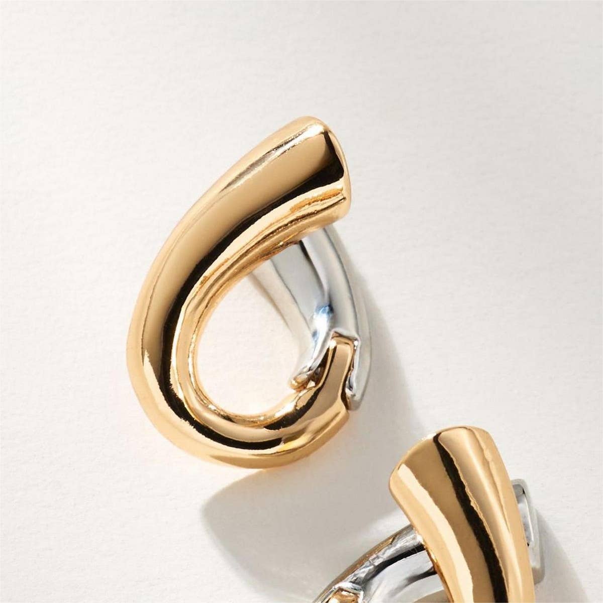 Vintage Spiral Stainless Steel Gold Earrings