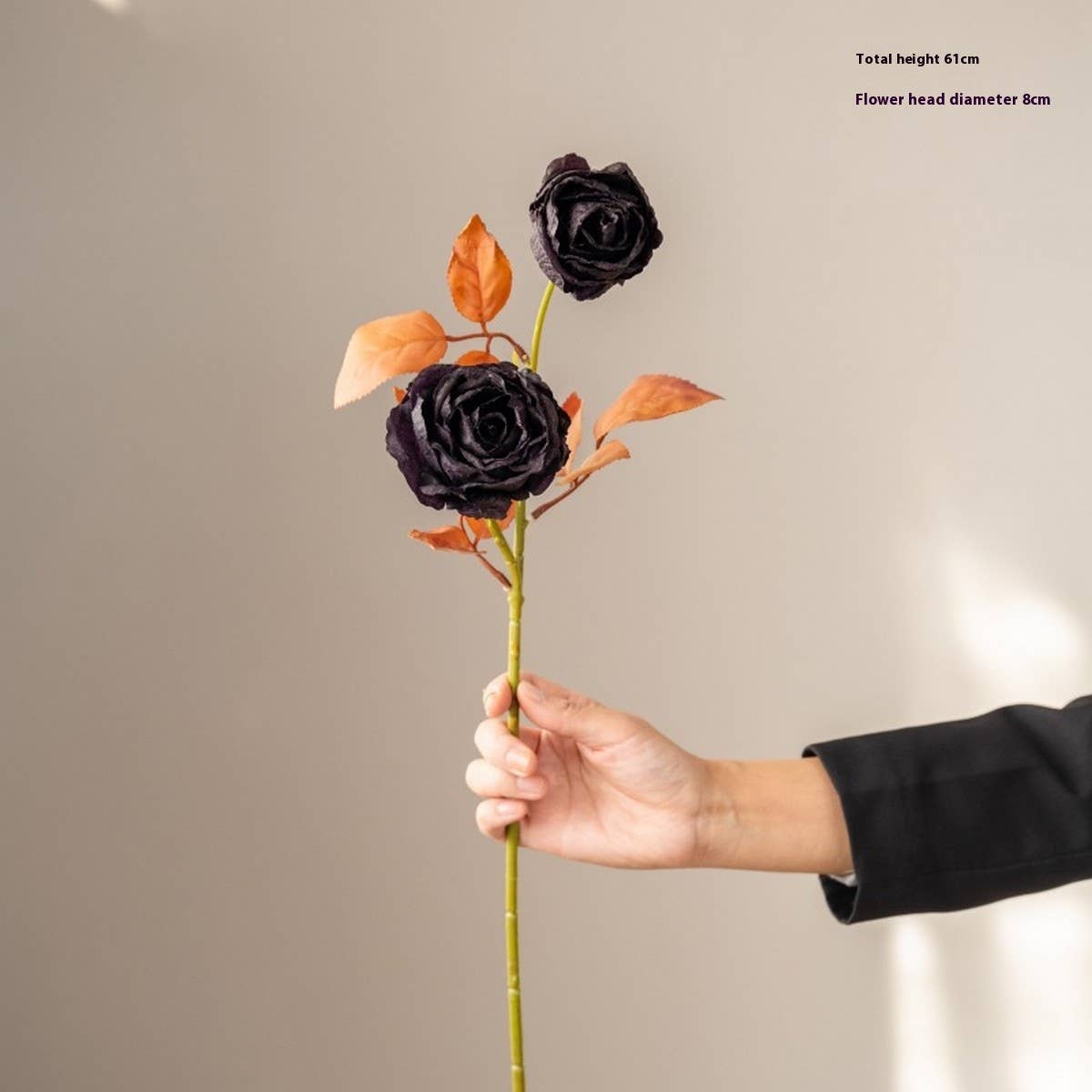 Ink-Styled Burnt Edge Rose Bouquet for Decor