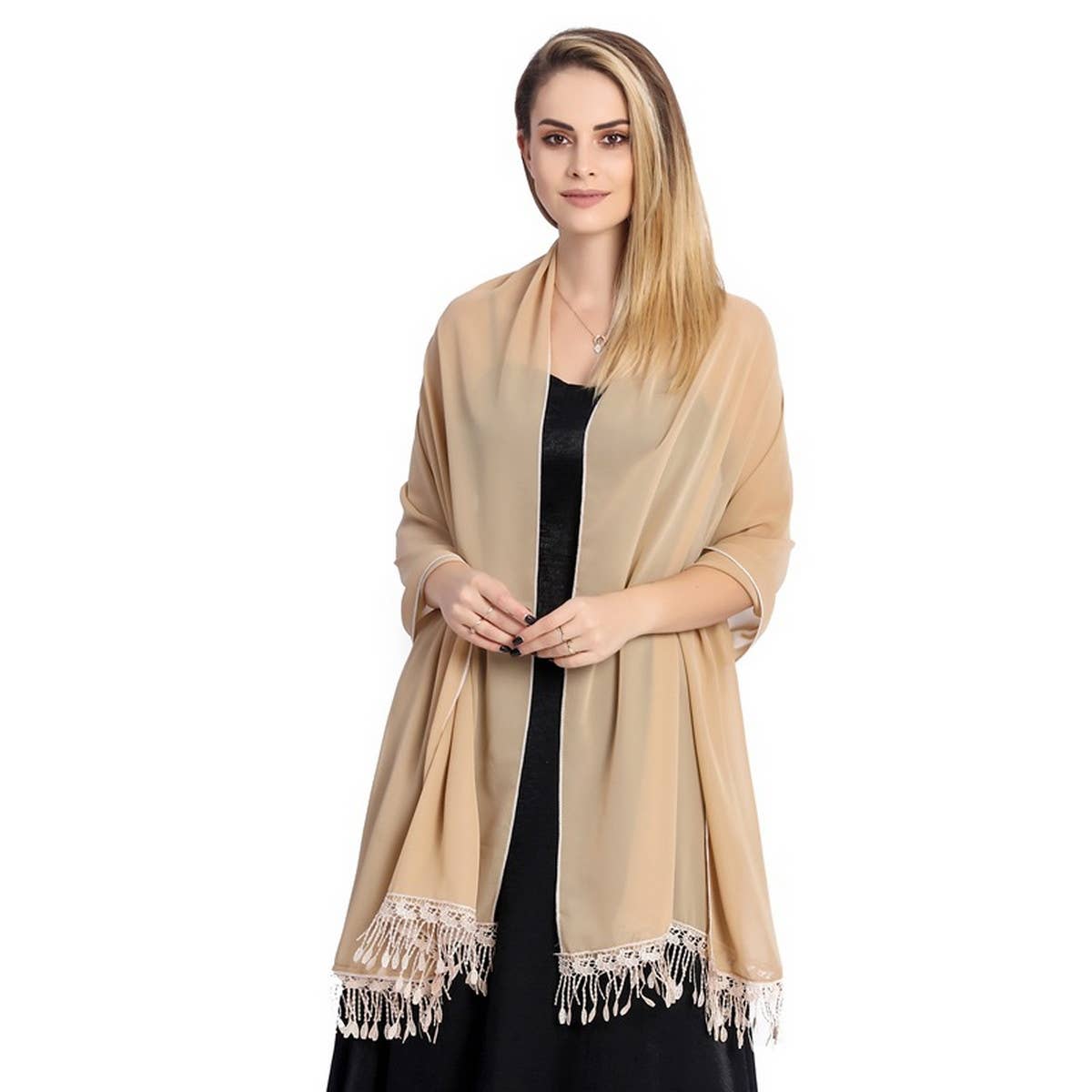 Lace Chiffon Shawl - Bridal & Evening Dress Wrap