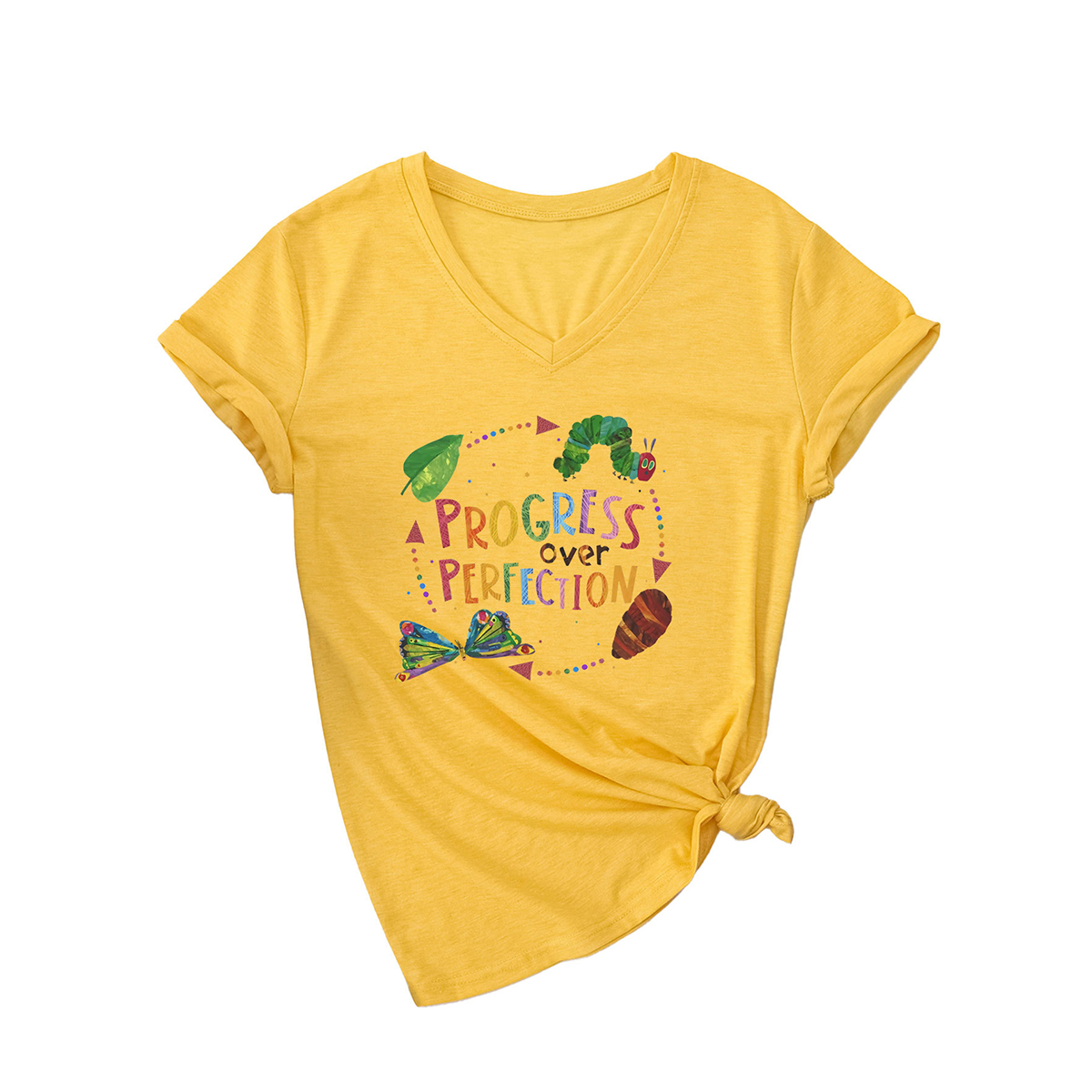 Slim Fit Women??¢s Tee ?œProgress Over Perfection??CWTTSL0501