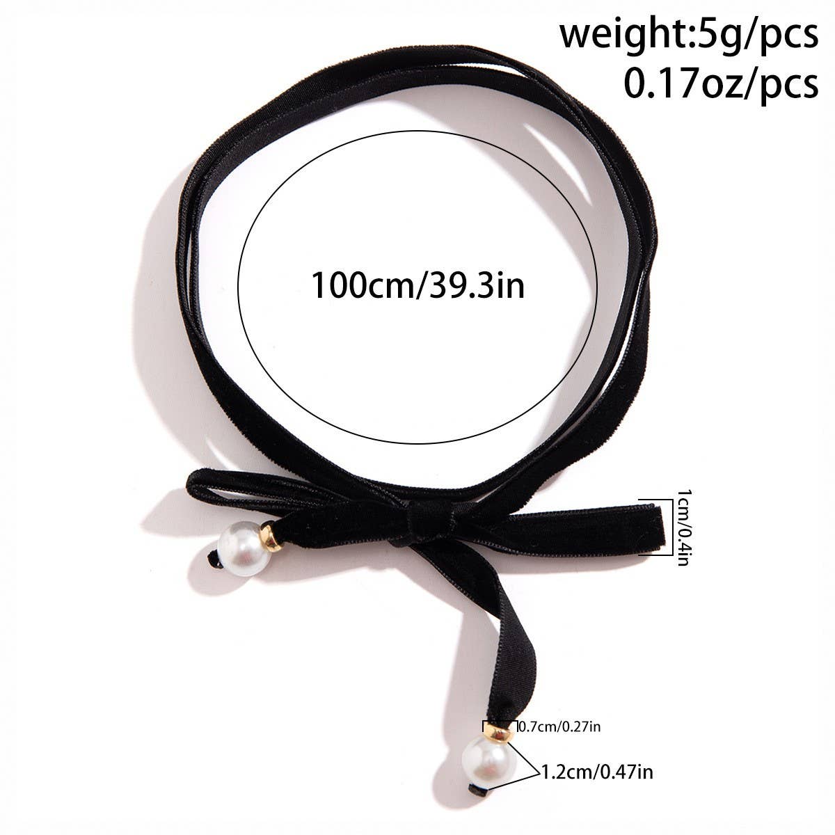 LONG STRAPPY CHOKER WITH PEARL PENDANT TASSEL