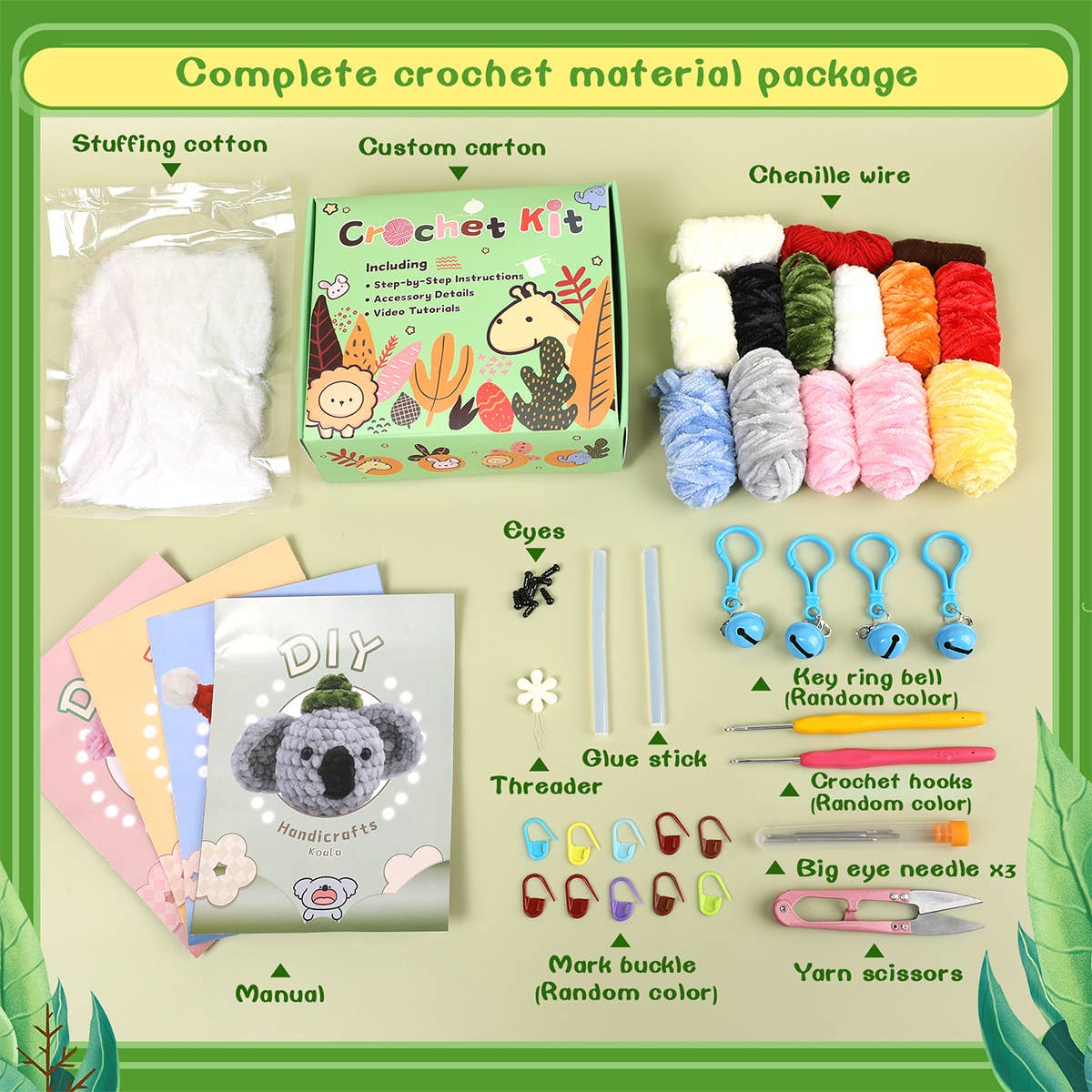 WOOLEN DOLL CROCHET MATERIAL PACKAGE_CWMM0810