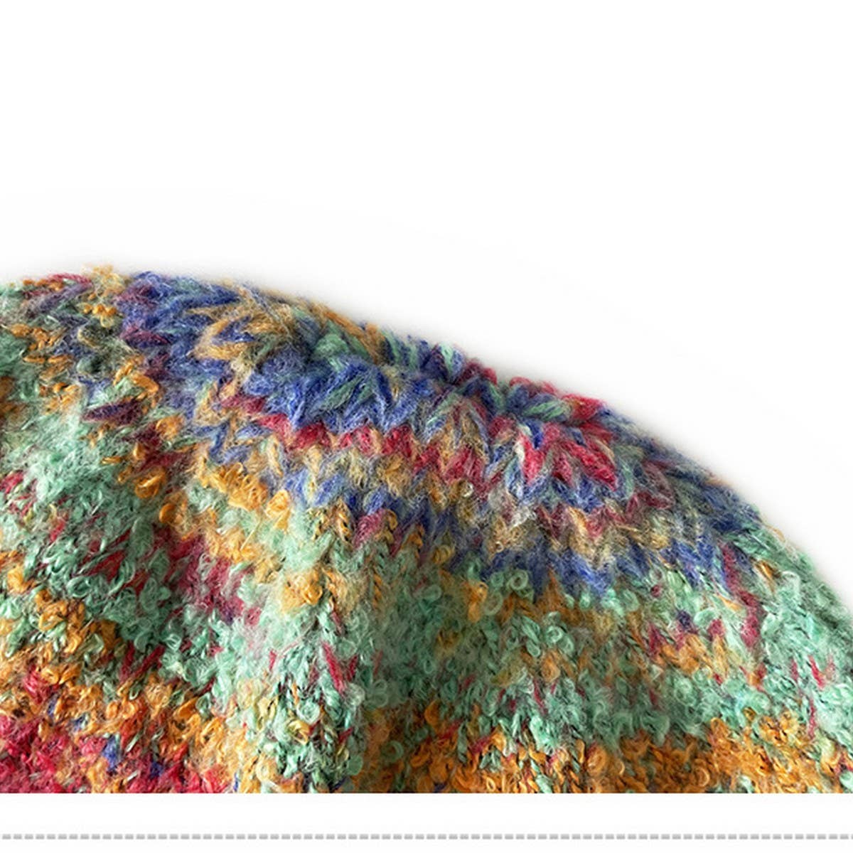 CHILDREN'S KNITTED HAT COLORFUL STRIPED BUCKET HAT_CWAH2050