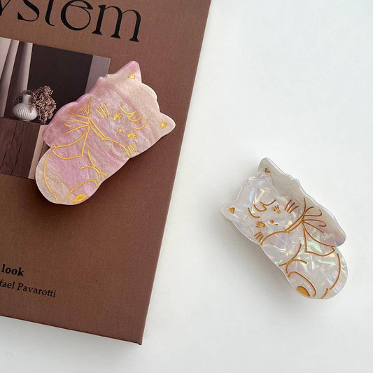 Simple Cat Acrylic Claw Clip ??Cute Animal Hairpin_CWAHA5903