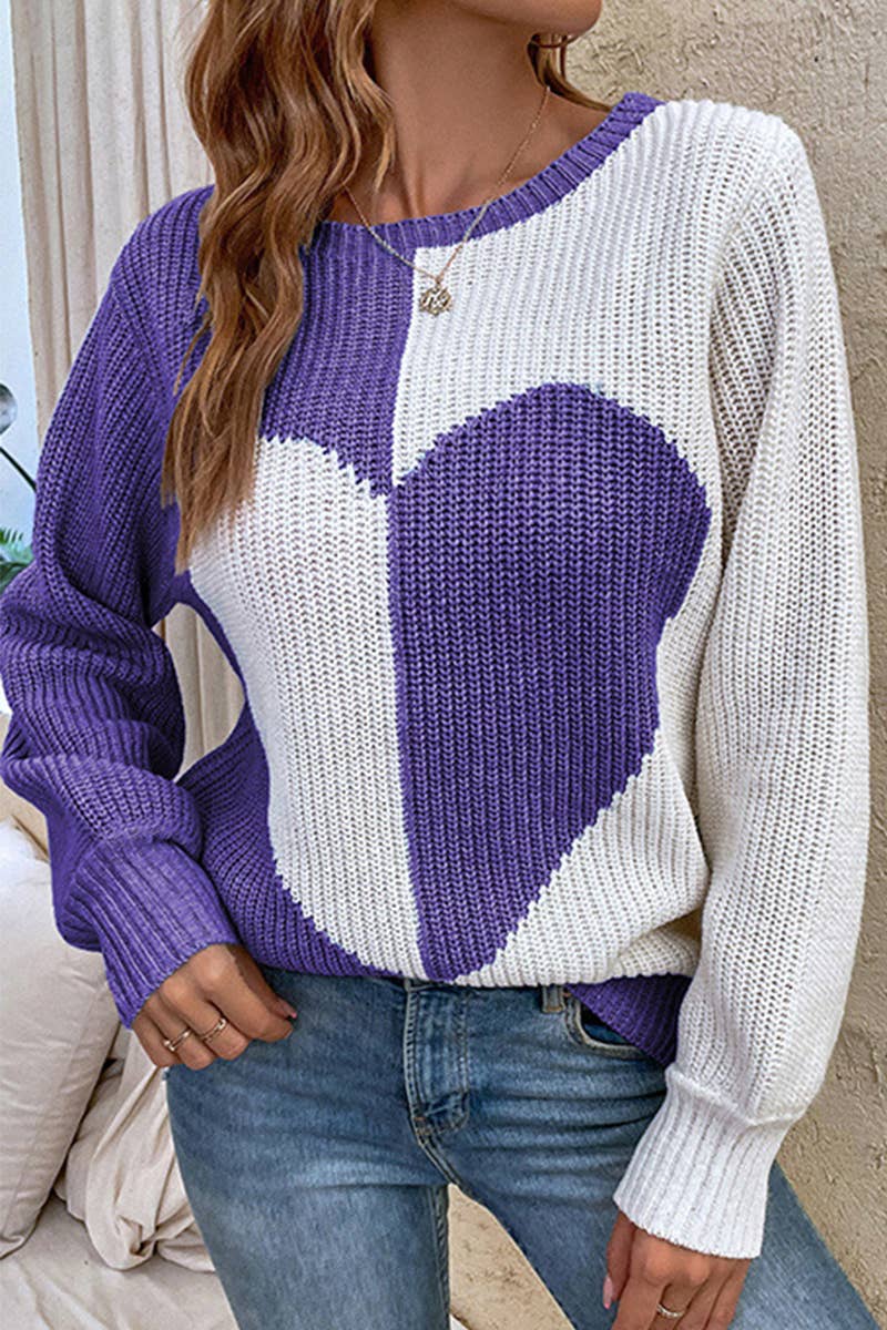 KNIT SWEATER WITH MATCHING LOVE LANTERN SLEEVES