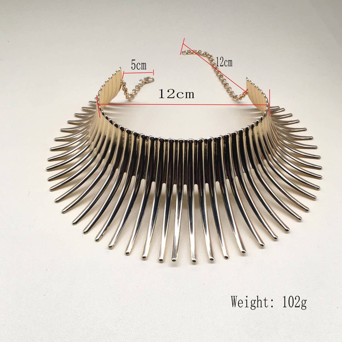 METAL FLOWER PUNK FASHION NECKLACE SET