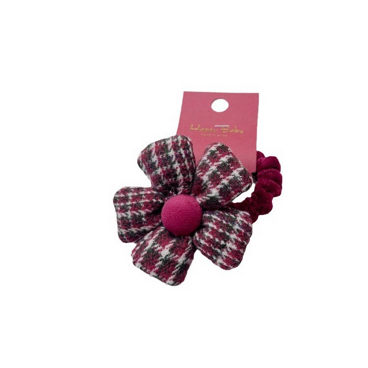 NEW RED BIG FLOWER BOW HAIR TIE