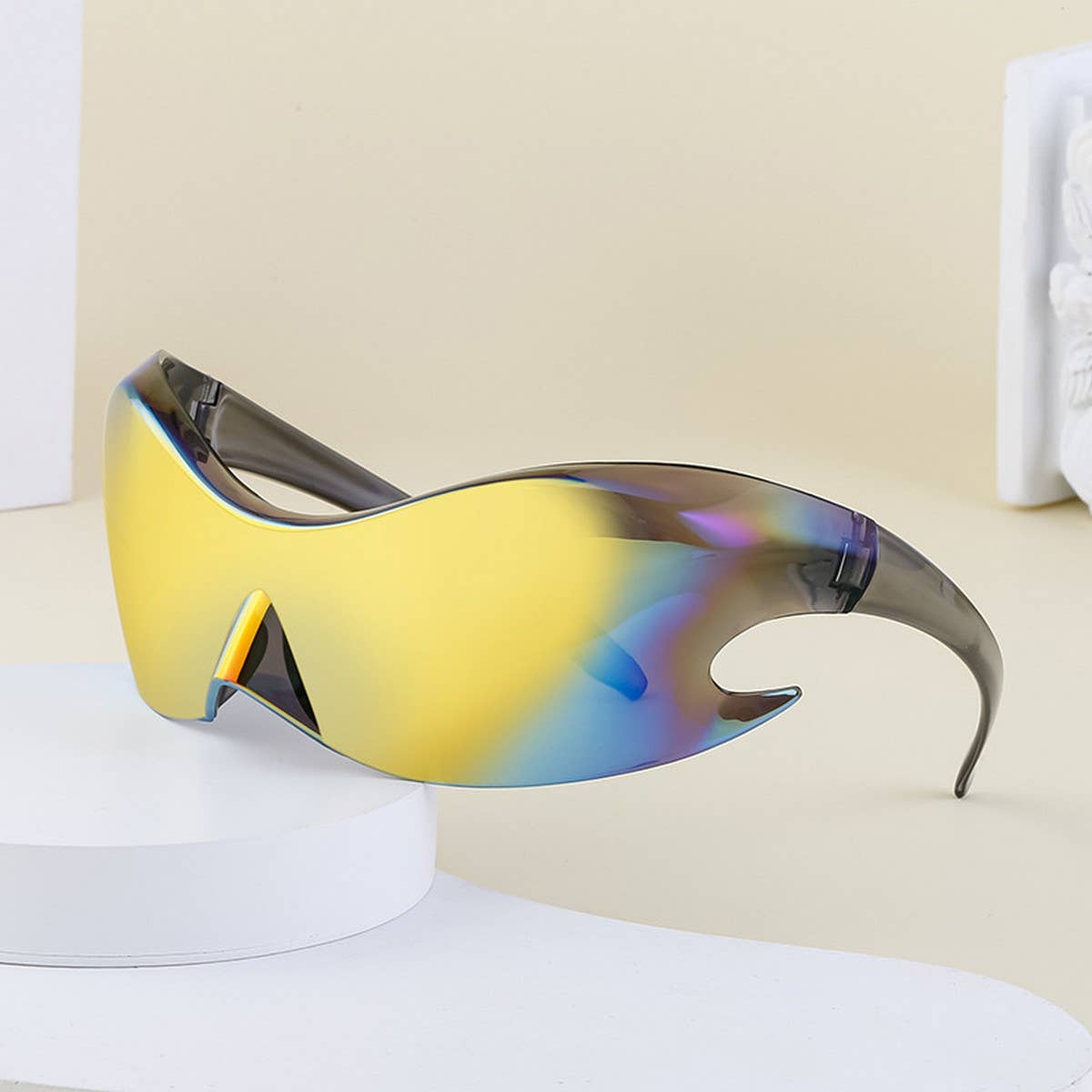 SPORTS WINDPROOF COLORFUL ONE-PIECE SUNGLASSES_CWASG0607