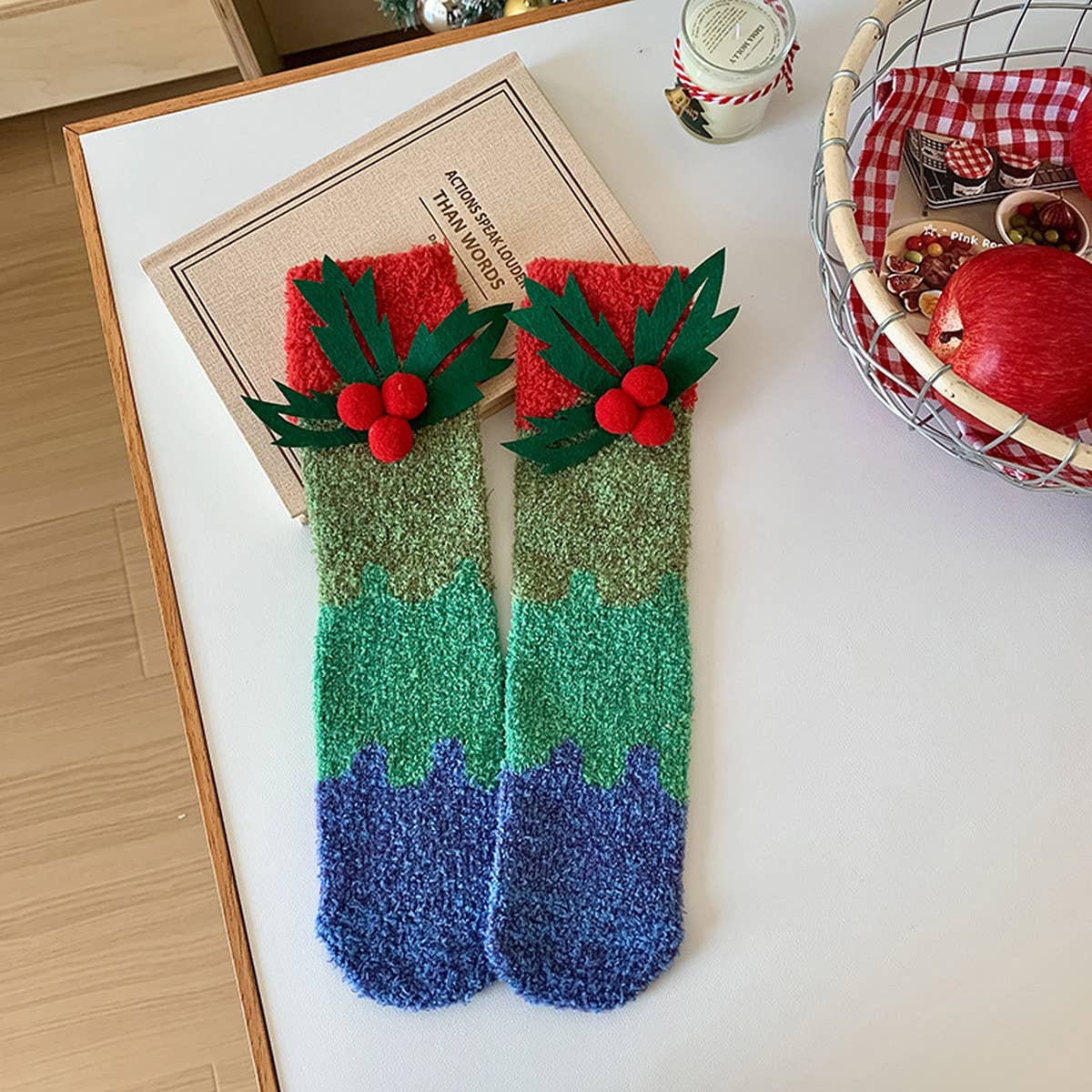 CHRISTMAS CARTOON THICK WARM SOCKS