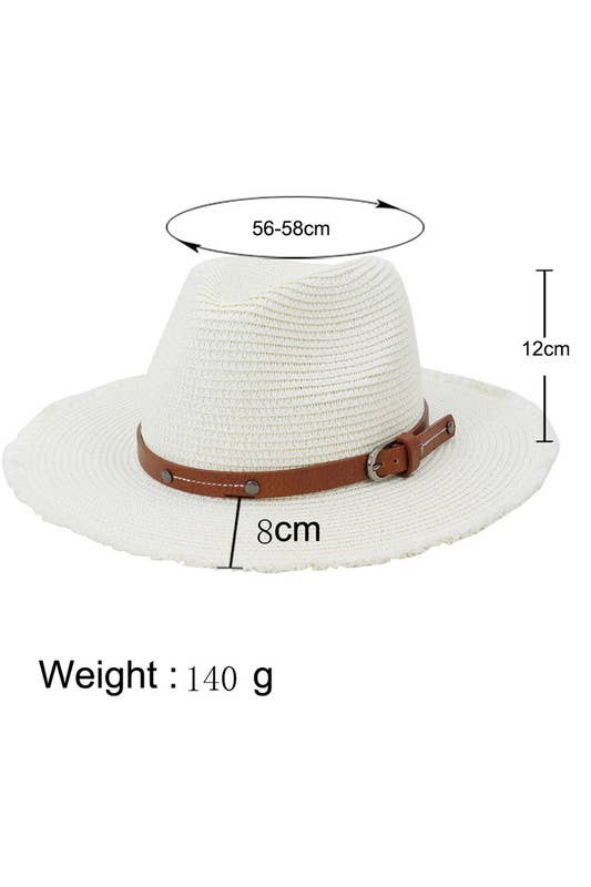 BELT BAND TRENDY STRAW HAT_CWAH108