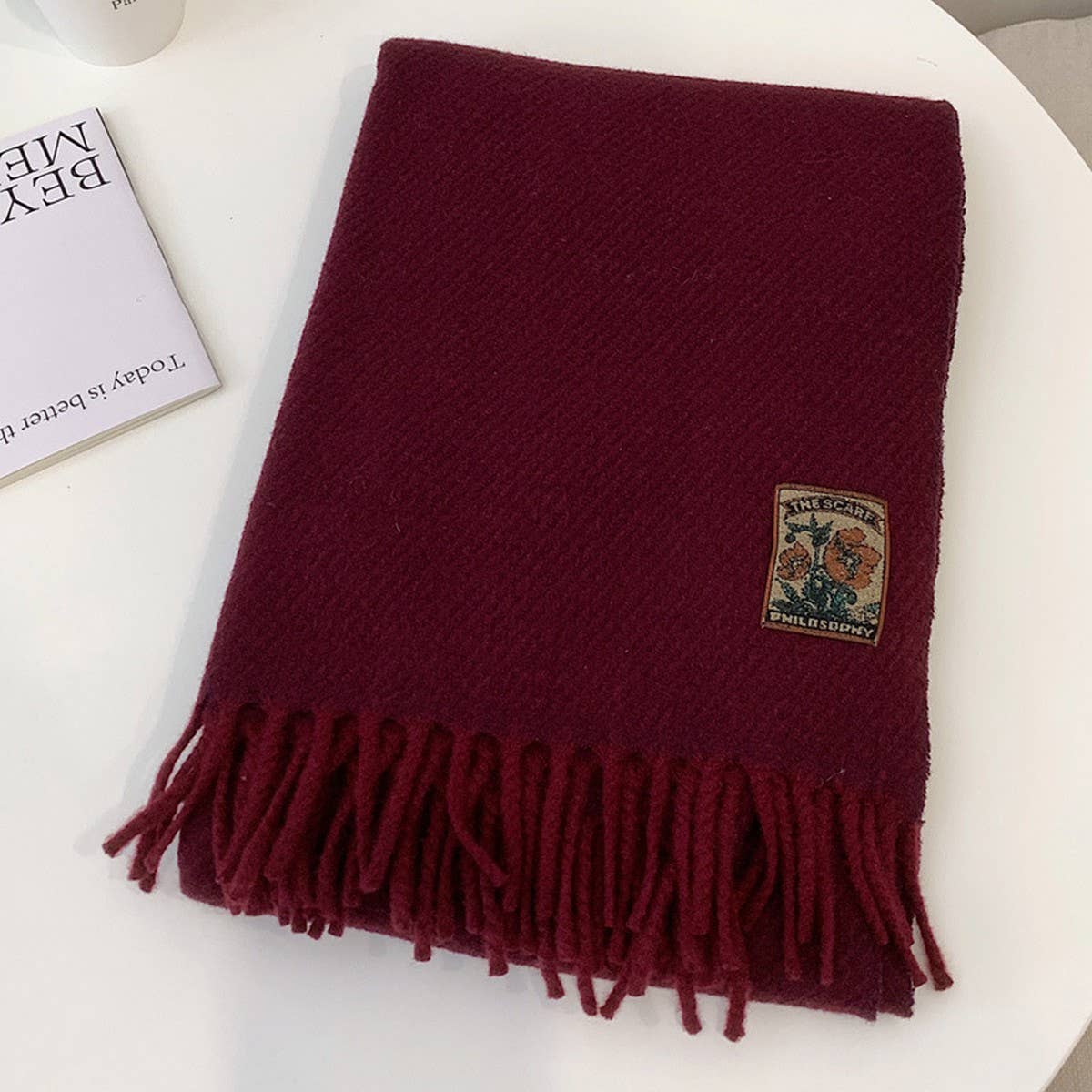 Winter Solid Acrylic Blend Scarf ? Neckwarmer