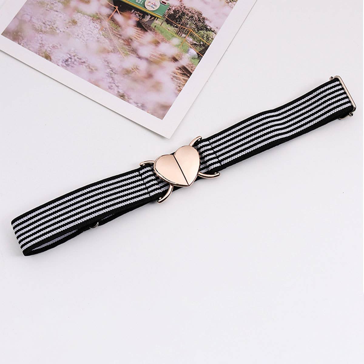 HEART HOOK ELASTIC ADJUSTABLE BRAIDED BELT_CWABE0679