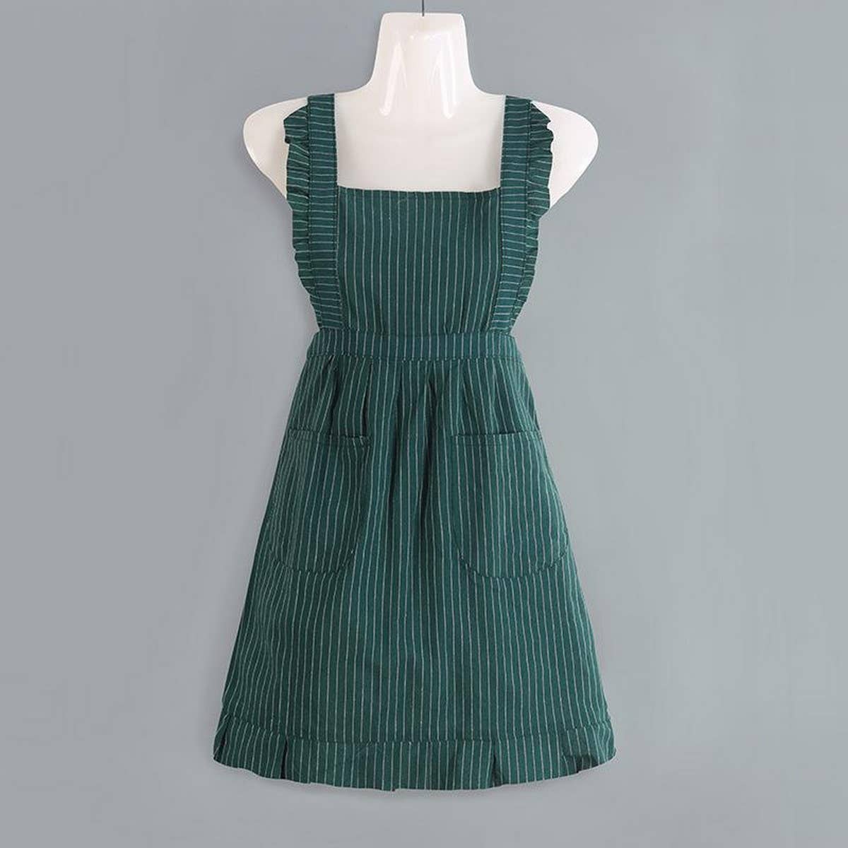 CUTE BREATHABLE STRAP STRIPED PRINCESS APRON