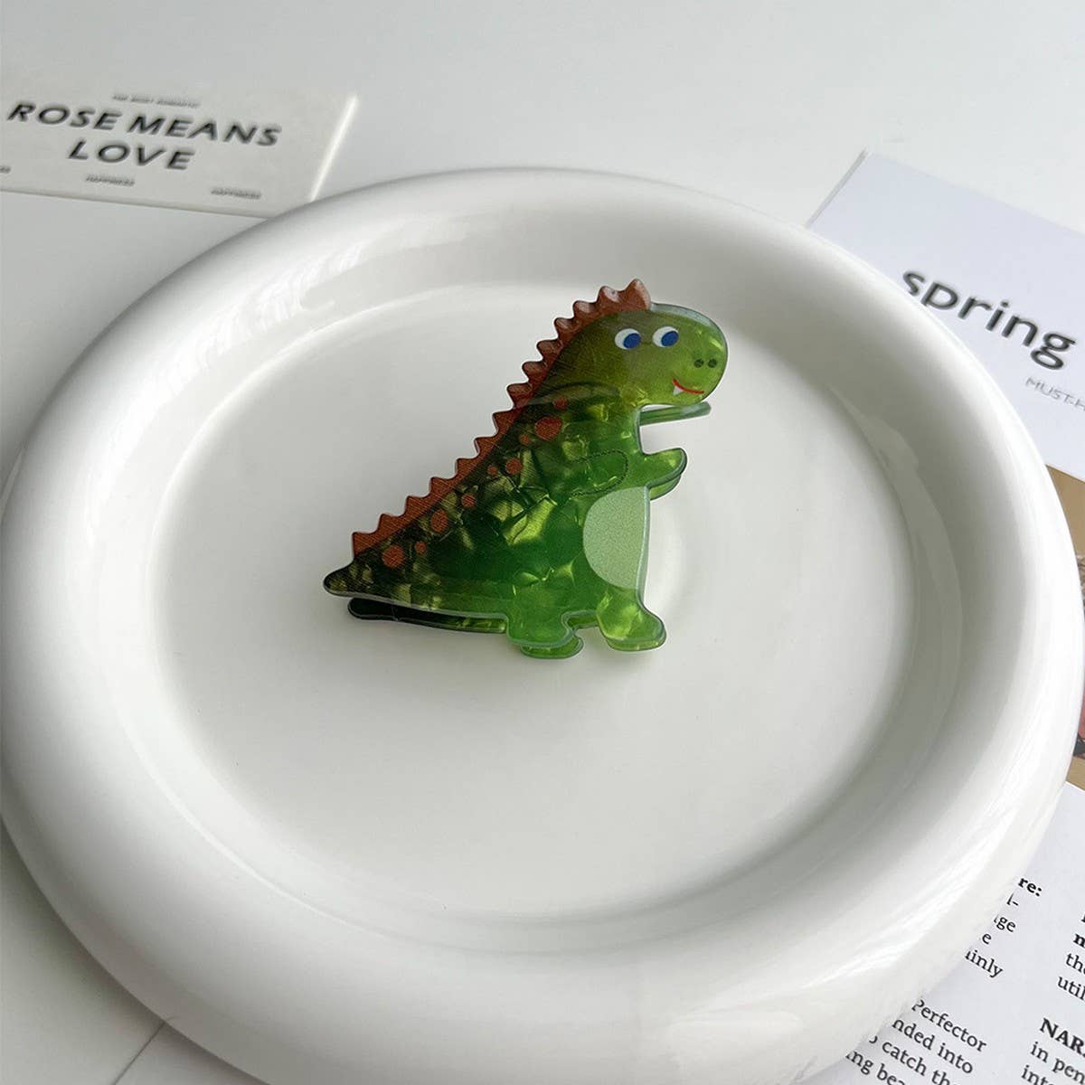 New Colorful Gradient Dinosaur Hair Claw Clip