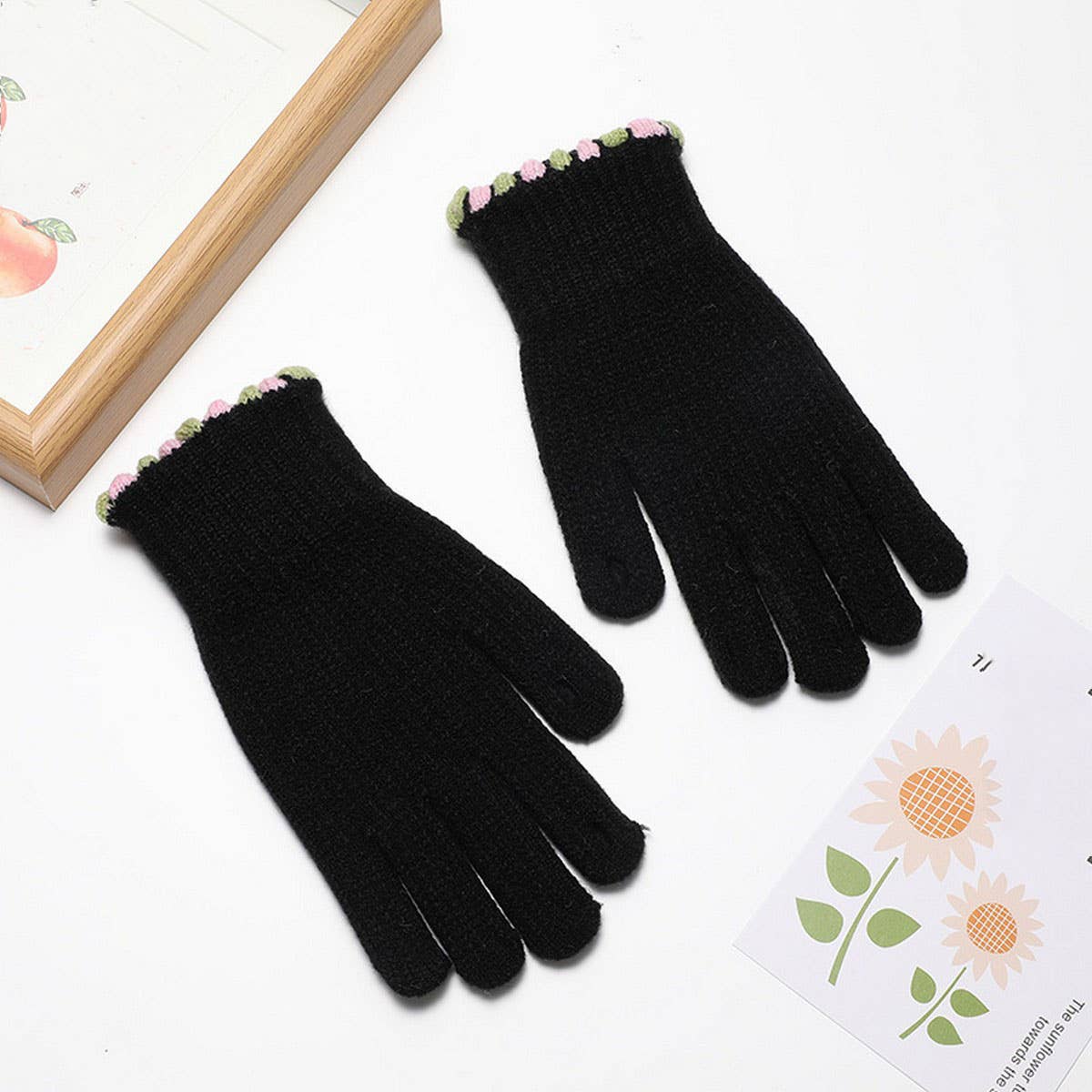 SOLID COLOR KNITTED FINGERLESS TOUCHSCREEN GLOVES_CWAG0197