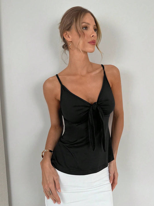 SEXY CAMISOLE VEST STRAP SLIM-FIT TOP OVER