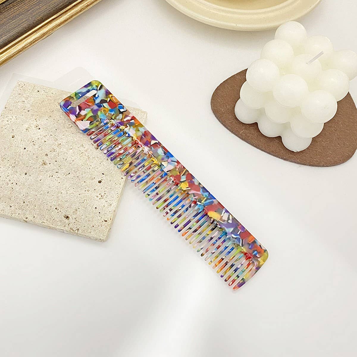 Retro Acetate Hair Comb for Styling & Makeup_CWMM6429