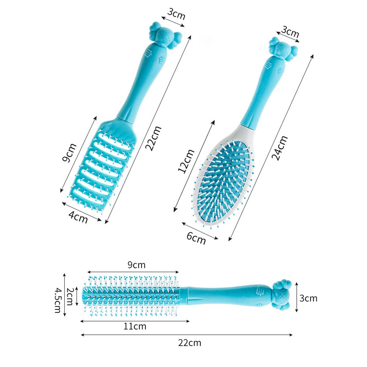 MASSAGING ROLLER COMB FOR LONG HAIR CURLY HAIR