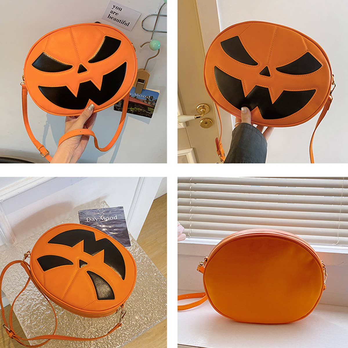 HALLOWEEN PUMPKIN CARTOON SHOULDER CROSSBODY BAG_CWAB0990