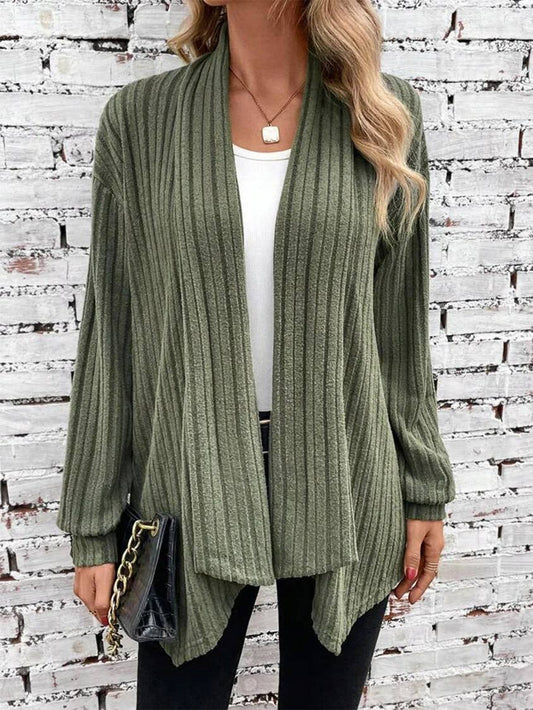 SOLID COLOR LOOSE UNBUTTONED CARDIGAN JACKET