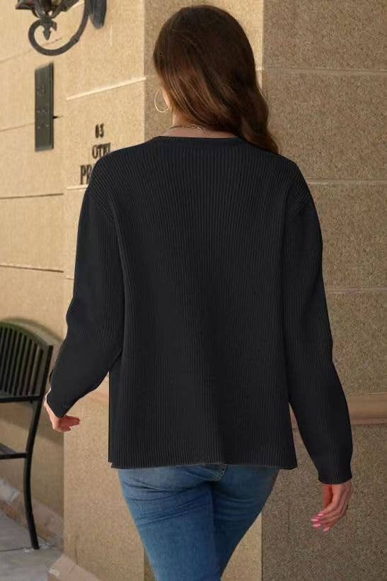 STYLISH AND COMFORTABLE BOW WOOL CARDIGAN