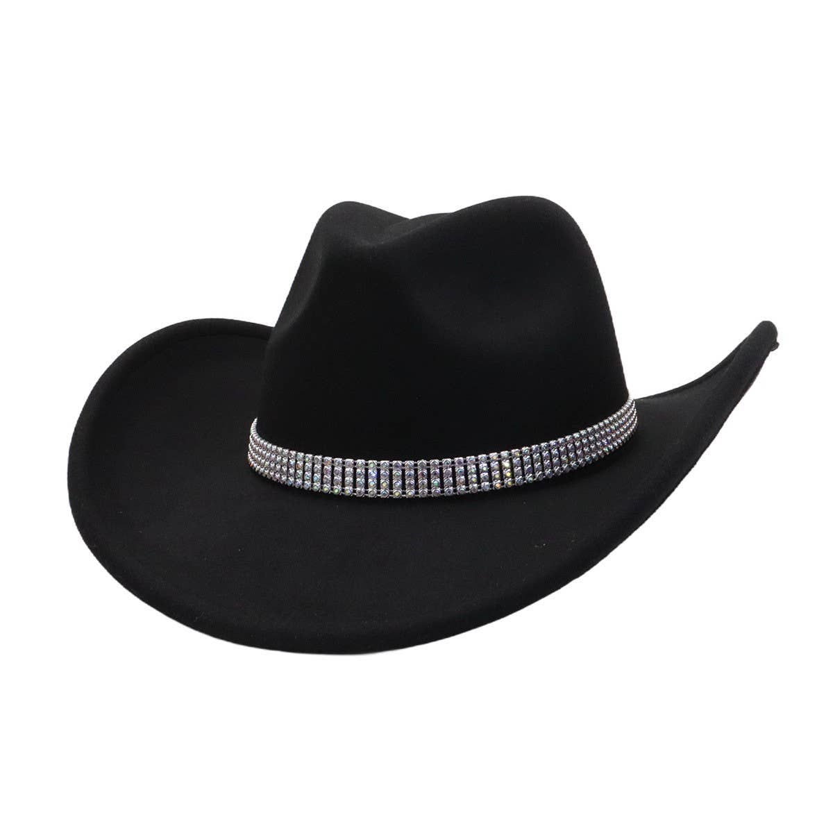 Men & Women Wool Blend Cowboy Fedora Hat Western_CWAH04375
