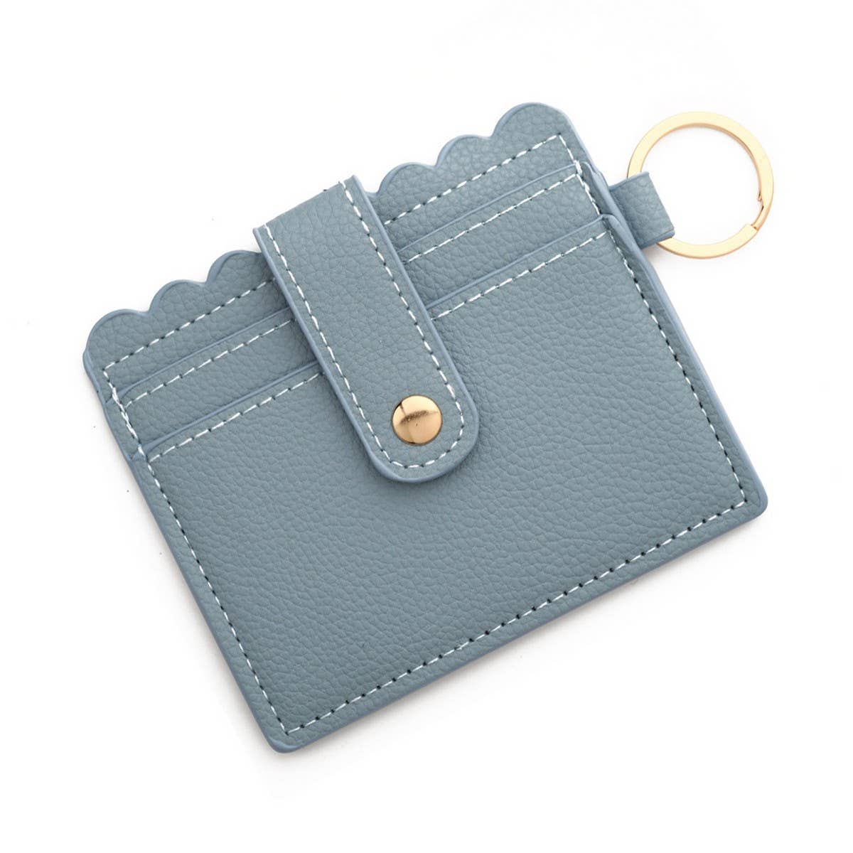 Multi-Card PU Wallet with Keychain & Coin Pocket_CWAB4937
