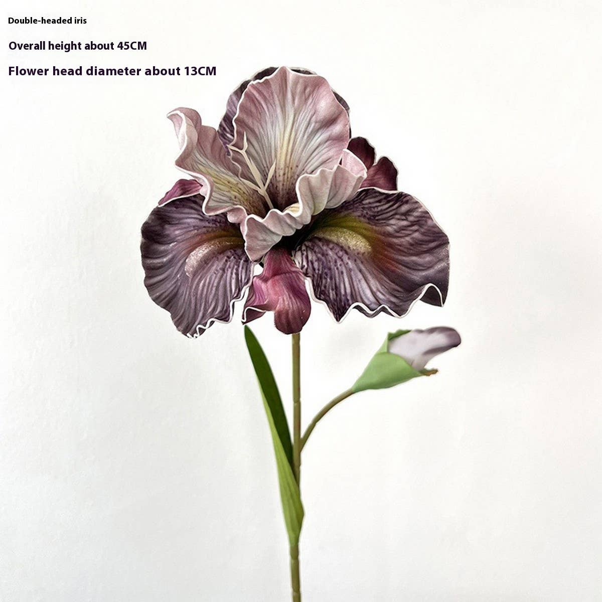 Vintage 2-Head Alice Iris Artificial Flower