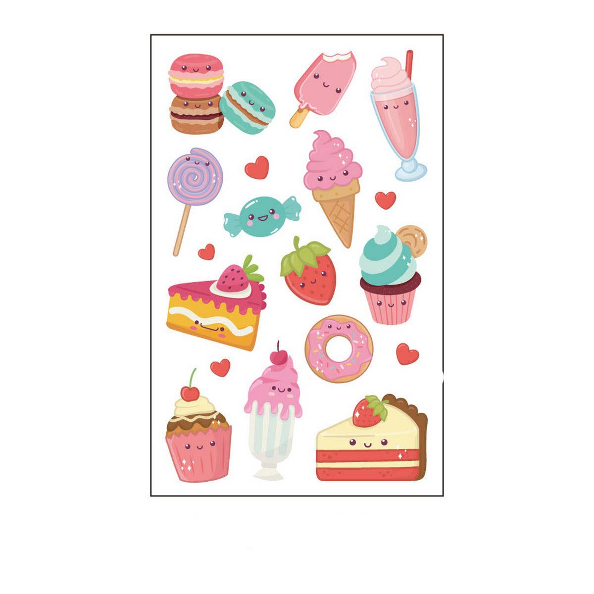 Foodie Tattoo Stickers ? Burger, Cake & Candles