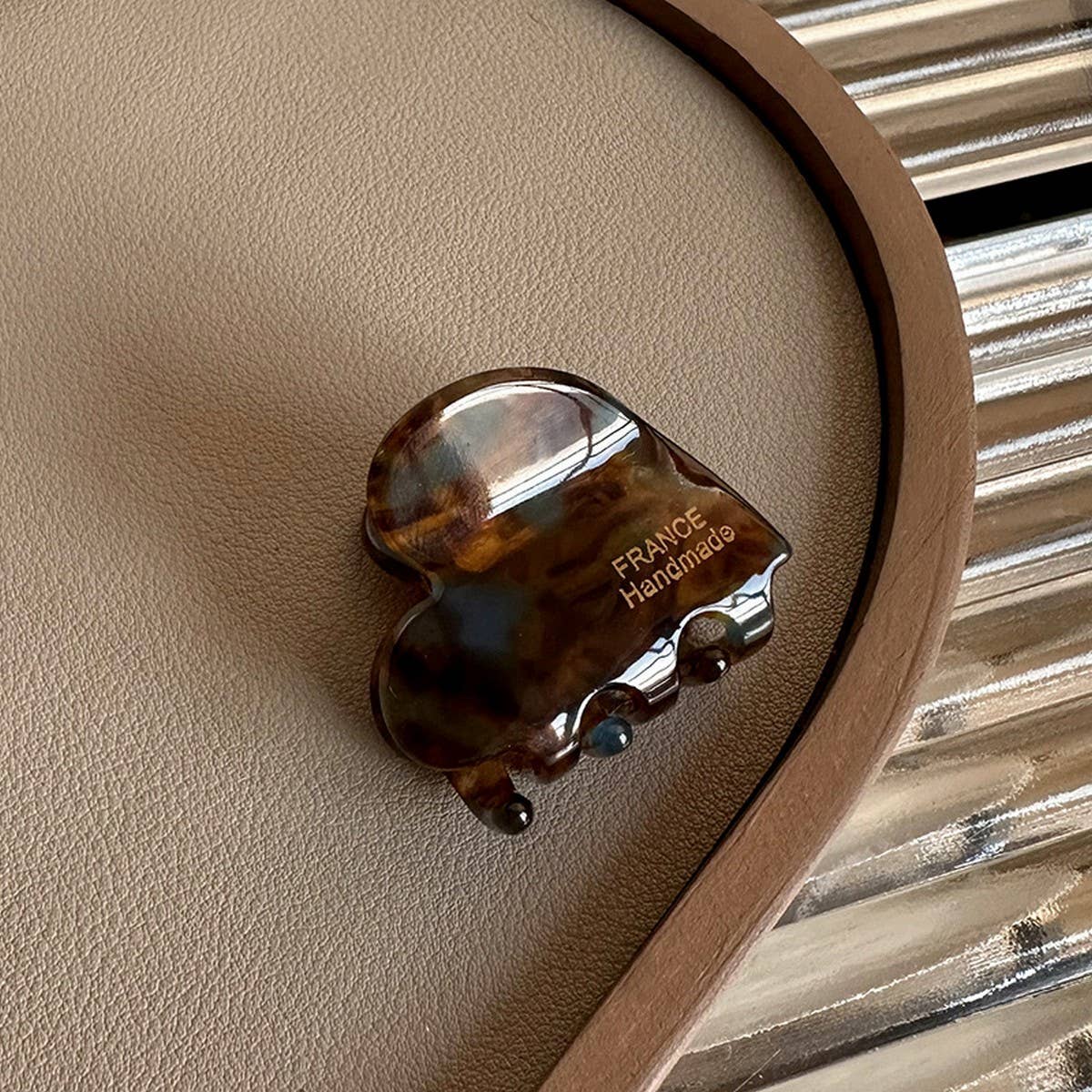 Mini Heart Acetate Hair Claw - French Chic Clip