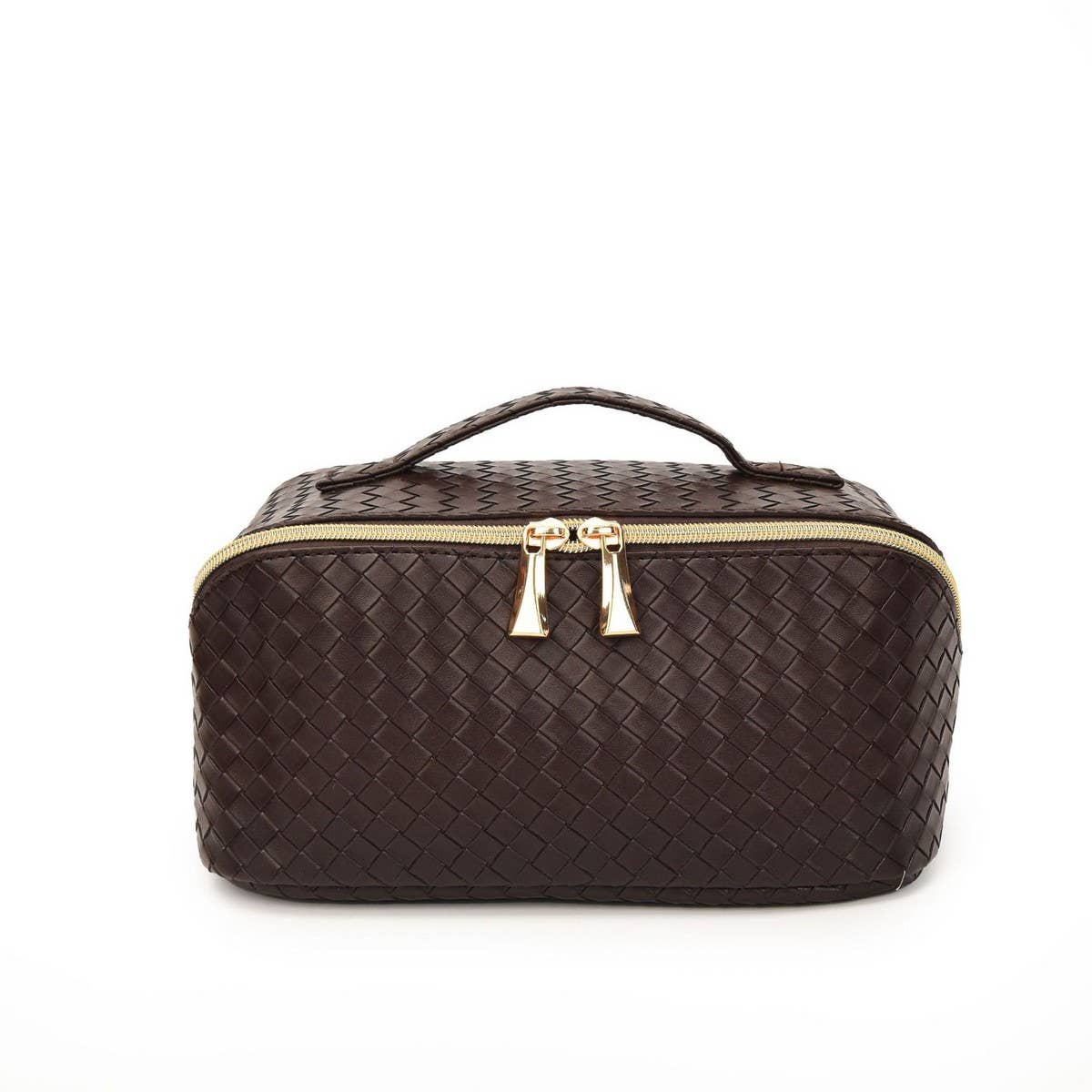 NEW WOVEN PU LEATHER LARGE CAPACITY COSMETIC BAG_CWAB4463
