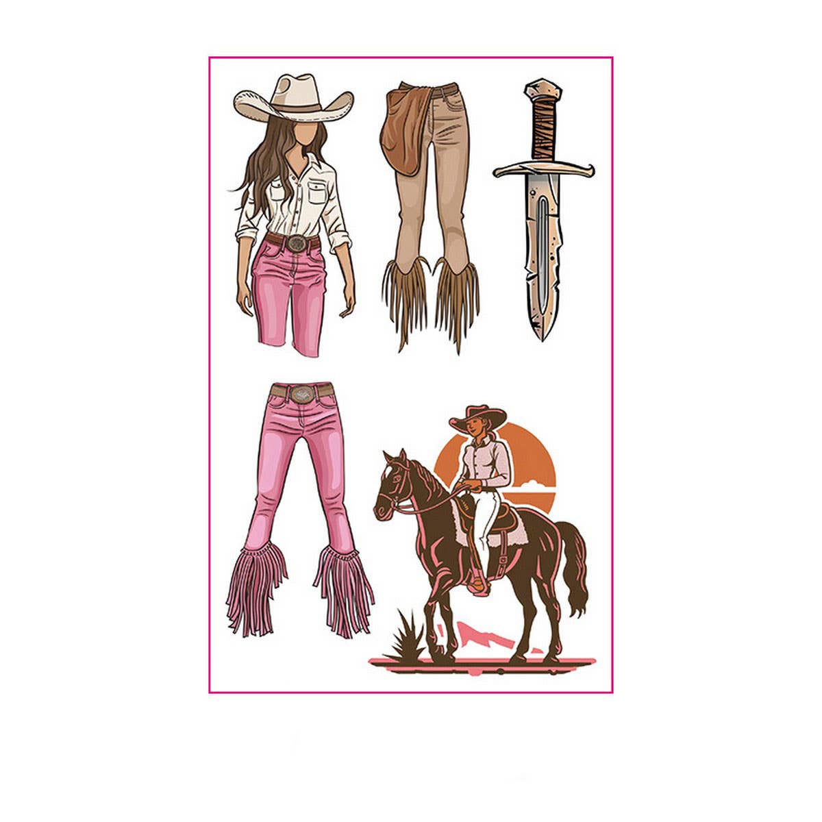 Cute Pink Western Tattoos ? Bachelorette Party