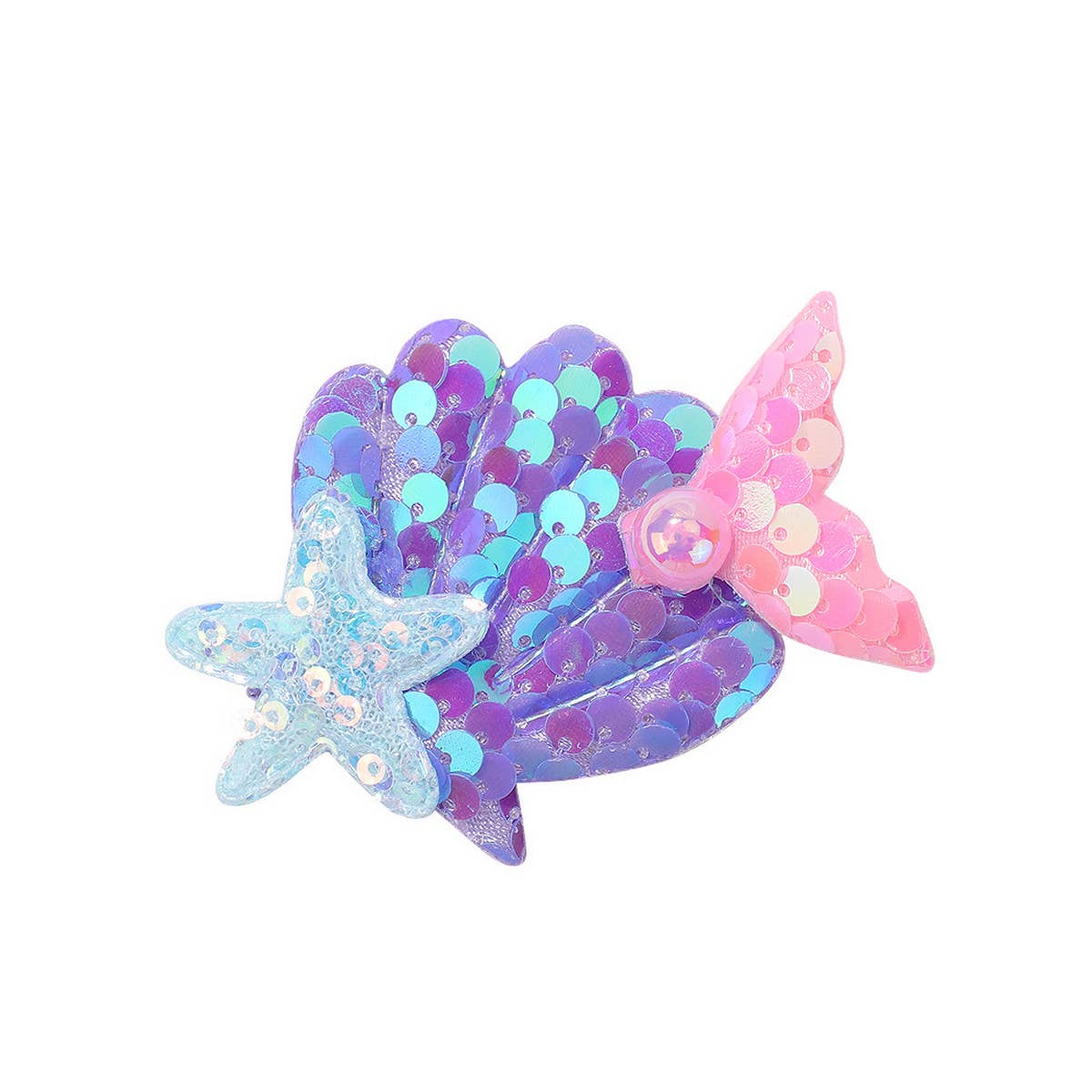 CHILDREN'S SHELL PEARL MERMAID HAIRPIN