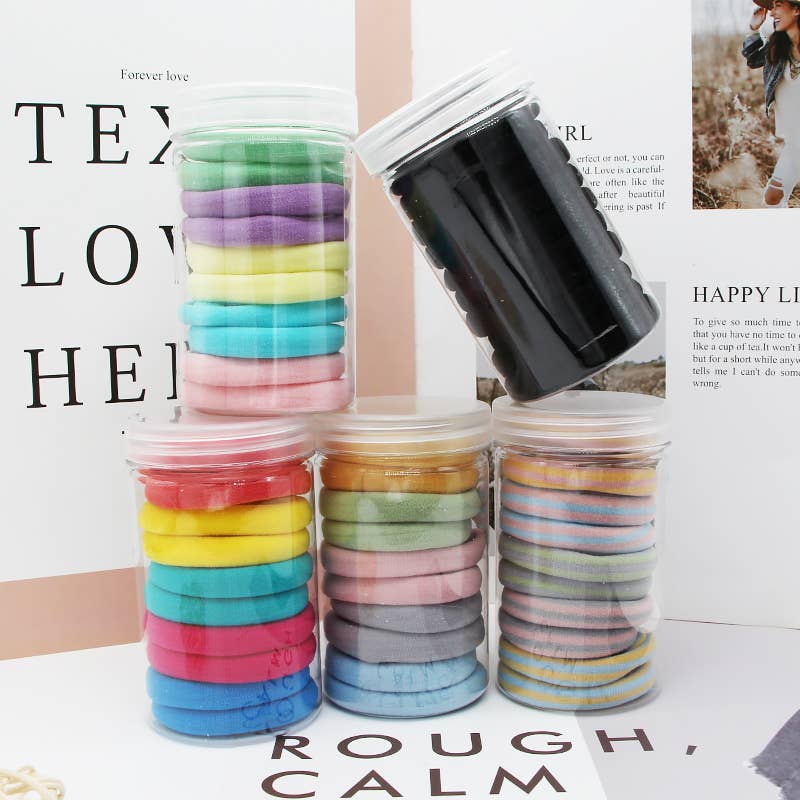 10PCS THICK SEAMLESS HAIR BANDS SCRUNCHIES_CWAHA0133