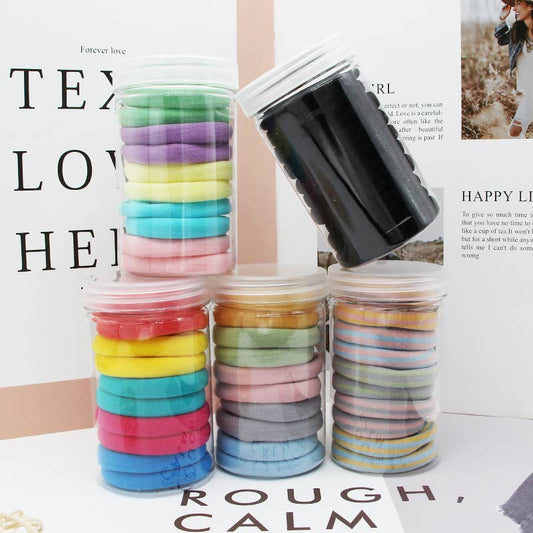 10PCS THICK SEAMLESS HAIR BANDS SCRUNCHIES_CWAHA0133