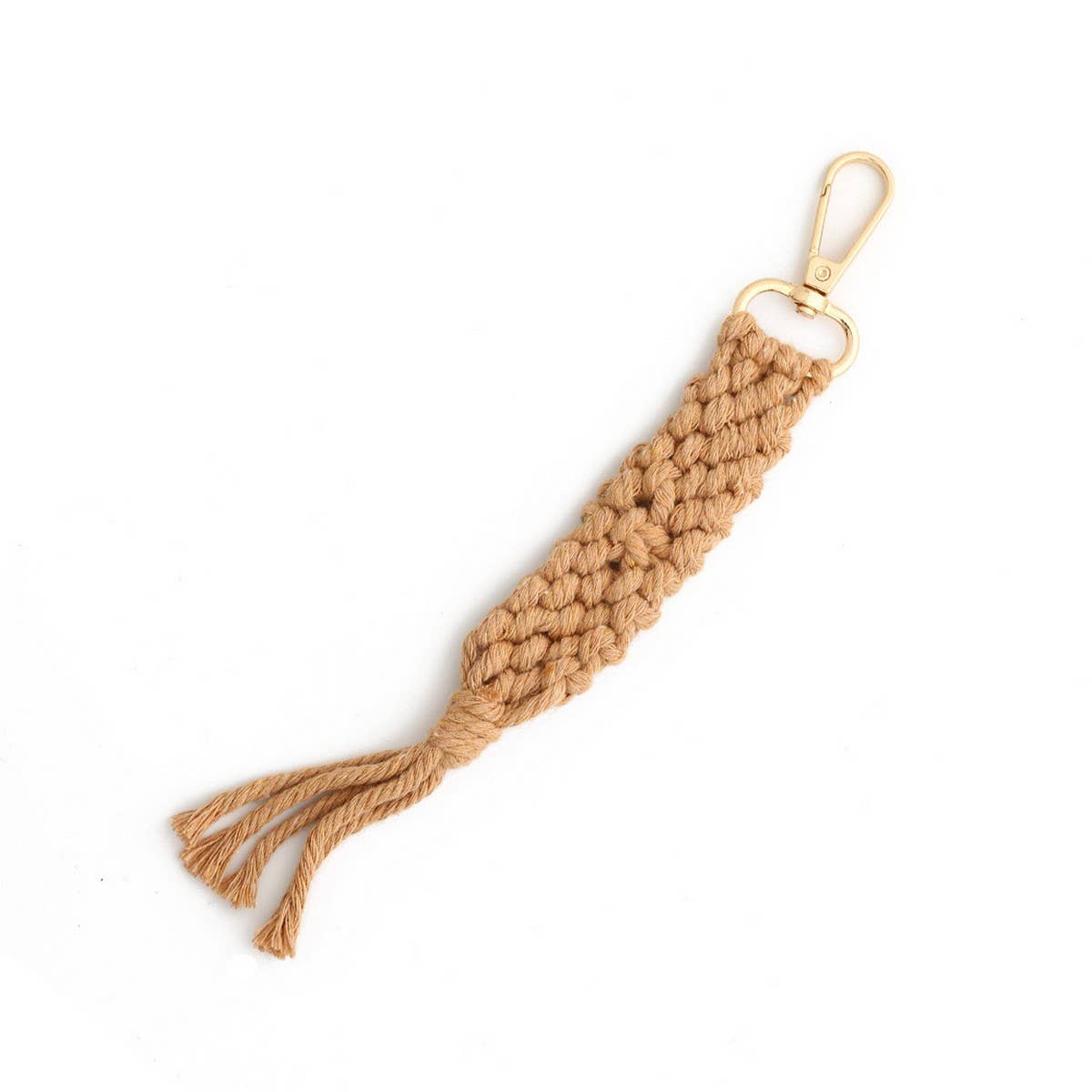 Boho Cotton Tassel Keychain Handmade Woven Charm_CWAB5081