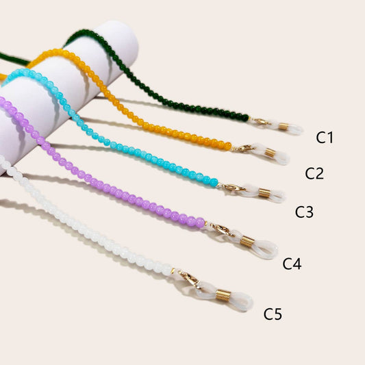STYLISH HANDMADE BEADED GLASS GLASSES LANYARD_CWMM1152
